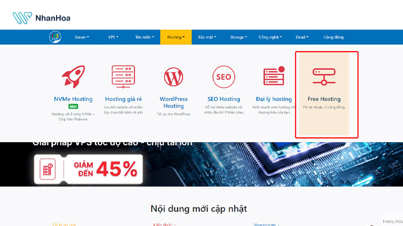 123HOST Free: Tận hưởng Hosting miễn phí, không giới hạn